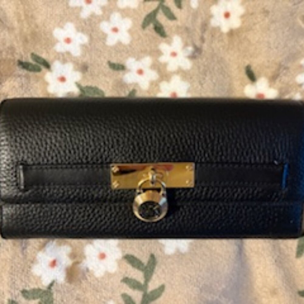 Michael Kors Black Pebbled Leather Wallet